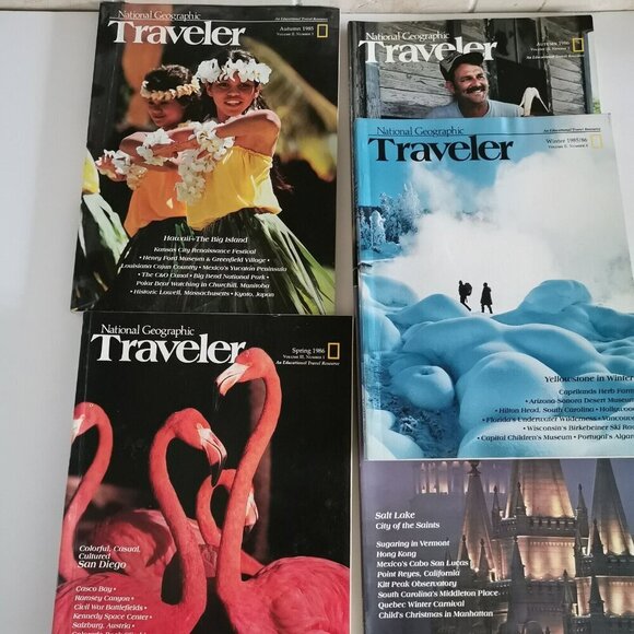 1980s National Geographic Traveler Magazine Set of 6 Issues Vintage Photographs - Picture 3 of 4
